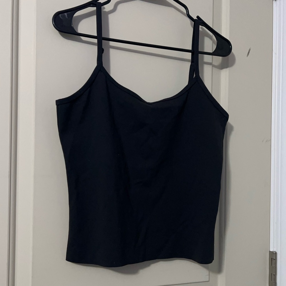 Aritzia “Golden” Bodycon Crop Tank - BLACK / SIZE L
